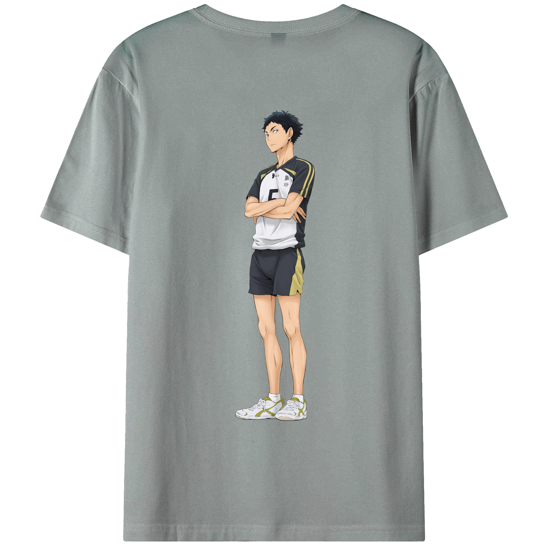 （画像用） ハイキュー!! Haikyu!! 綿100％ メンズ半袖Tシャツ（バックプリント） 通気性